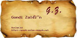 Gondi Zalán névjegykártya