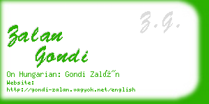 zalan gondi business card